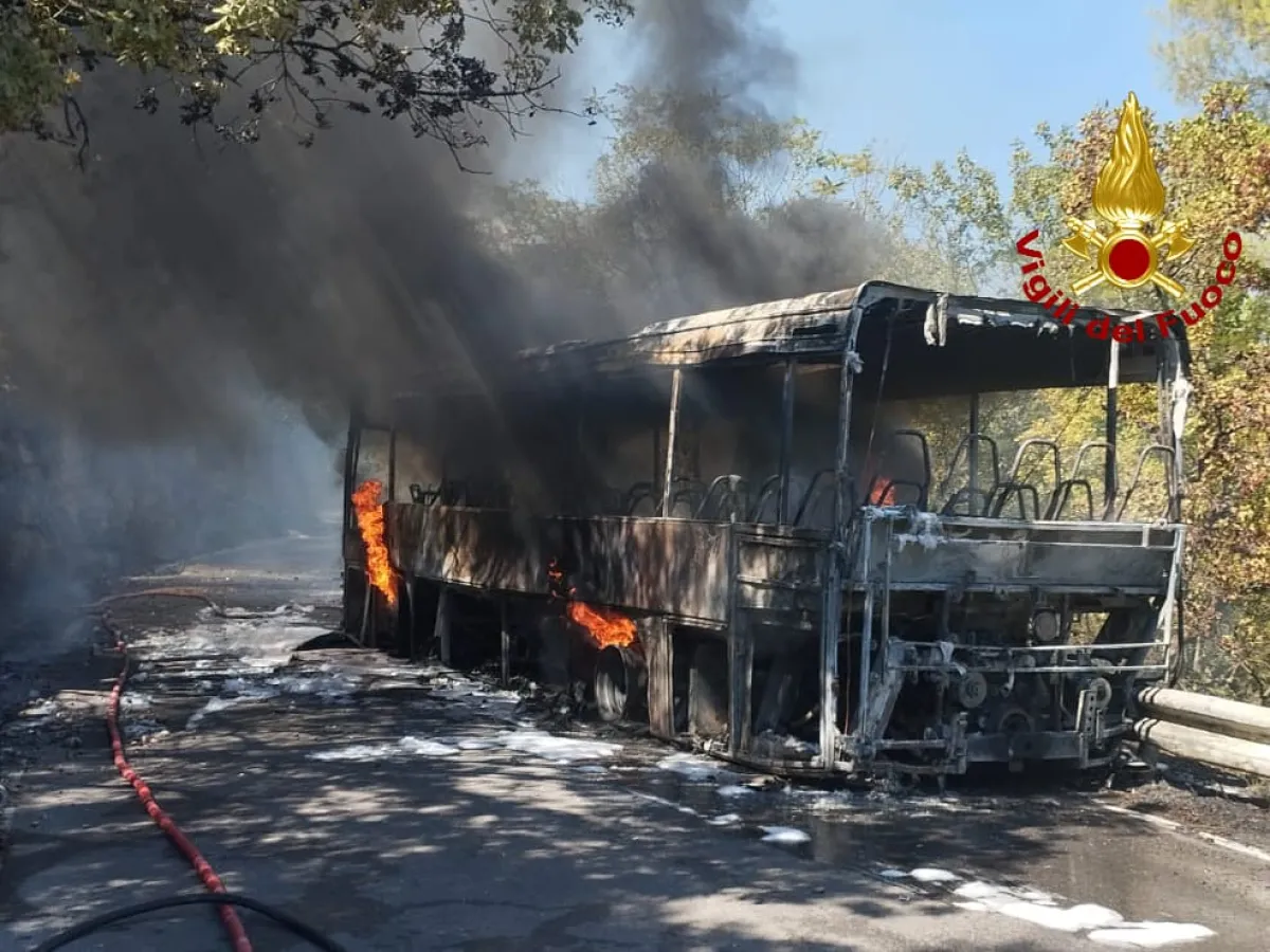 Incendi in provincia di Terni, bus in fiamme tra Arrone e Montefranco e auto incendiata sul Rato