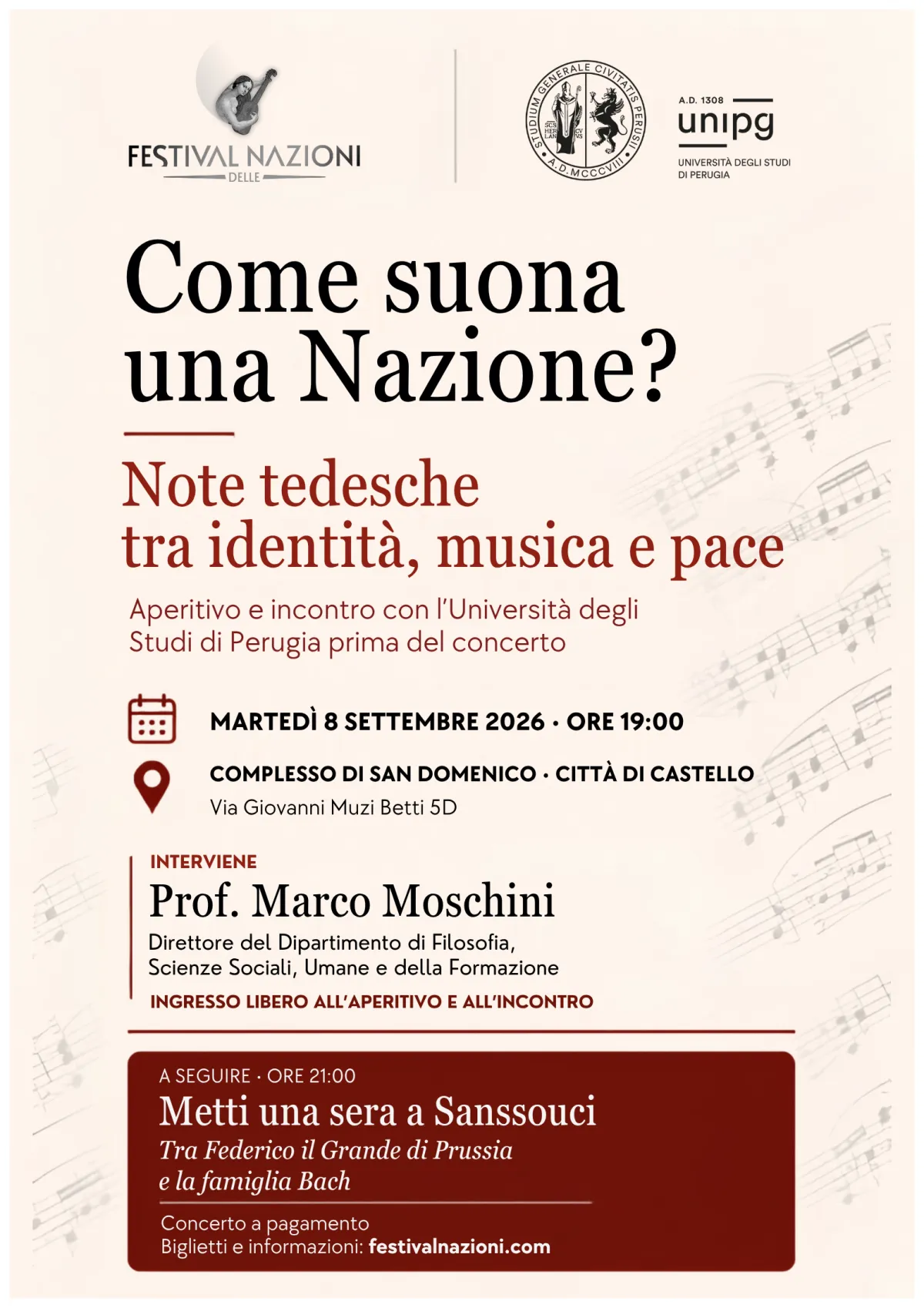Città di Castello, musica e identità si incontrano al Festival delle Nazioni: l’Università di Perugia entra nel programma con “Come suona una Nazione?”