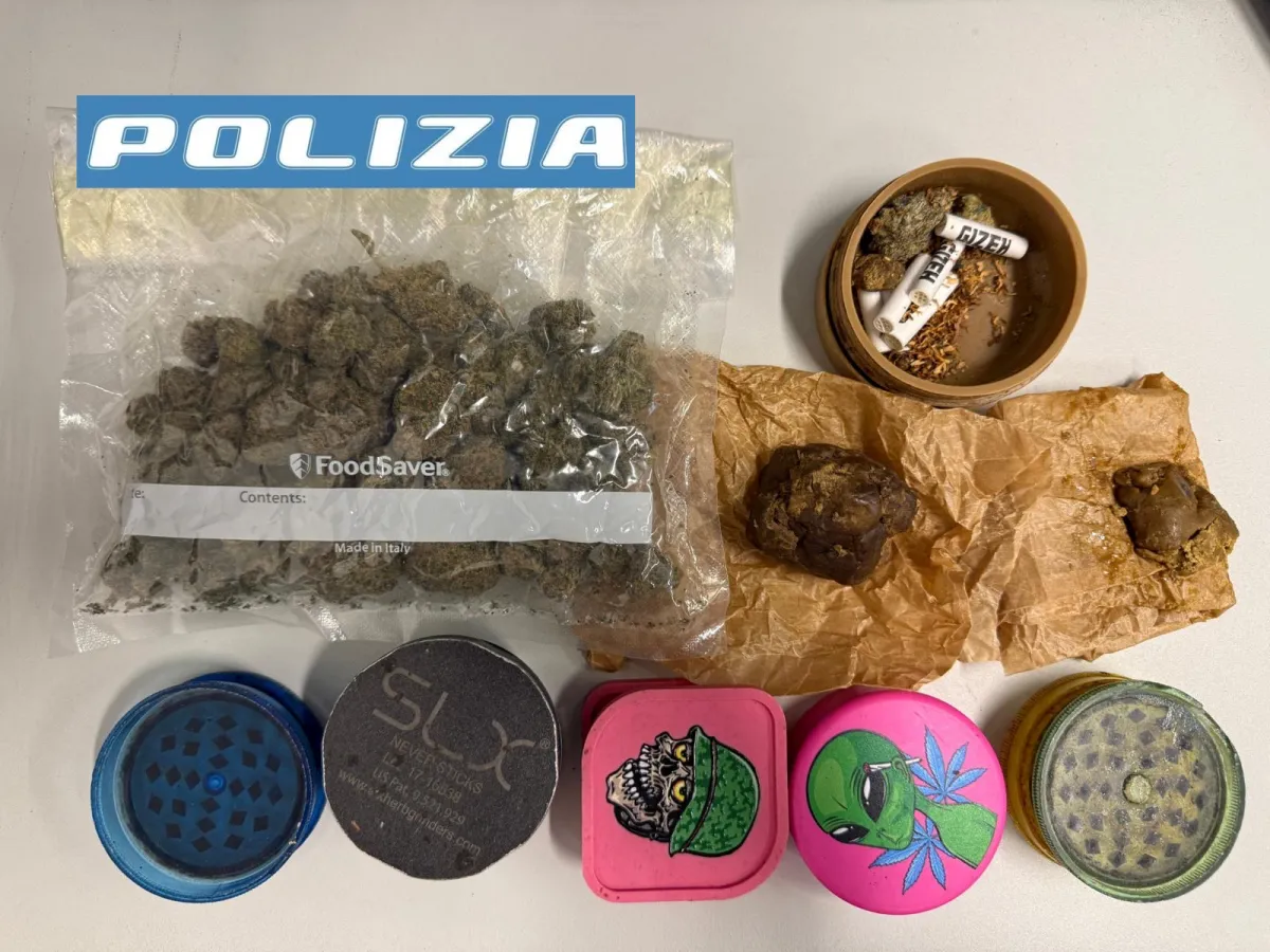 Assisi, oltre 92 grammi di hashish e marijuana: arrestato un 30enne