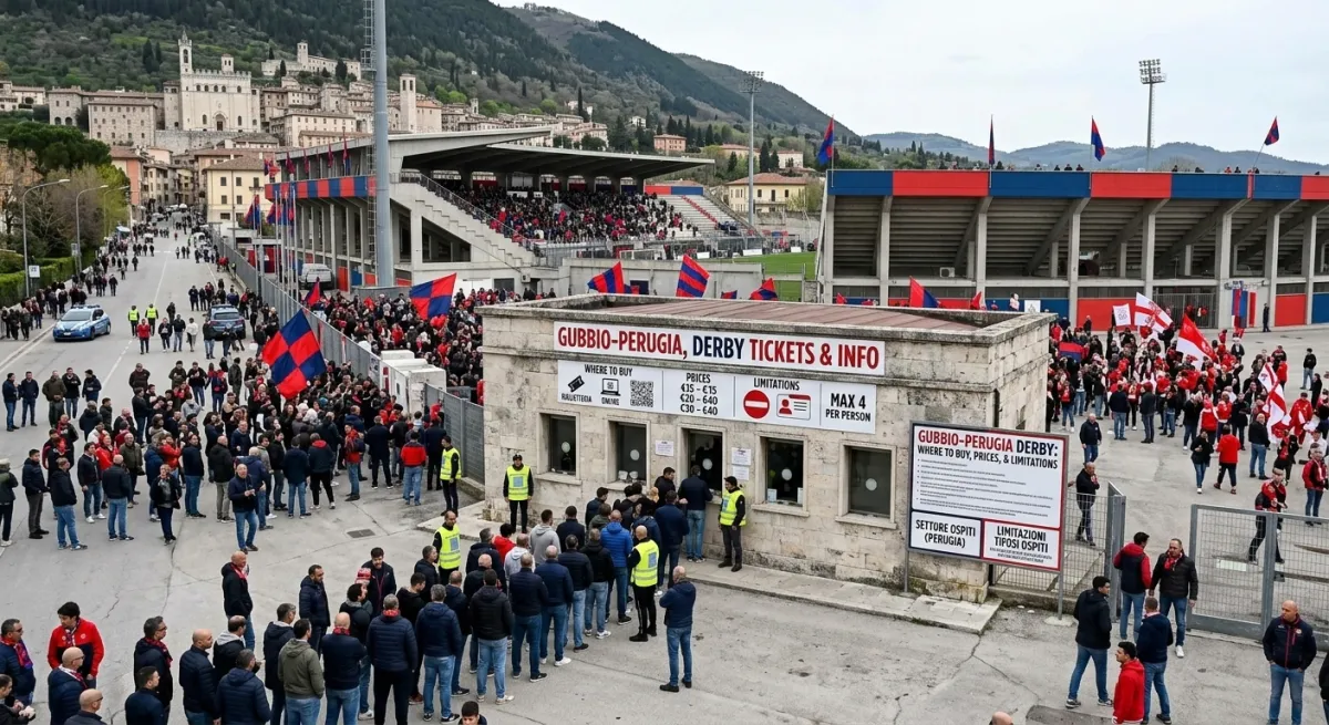 Gubbio-Perugia, biglietti derby: dove comprarli, prezzi e tutte le limitazioni