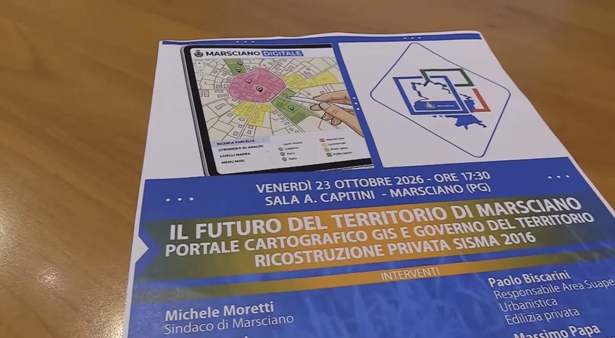 Marsciano, il Comune presenta il portale GIS e fa il punto sulla ricostruzione post sisma 2016